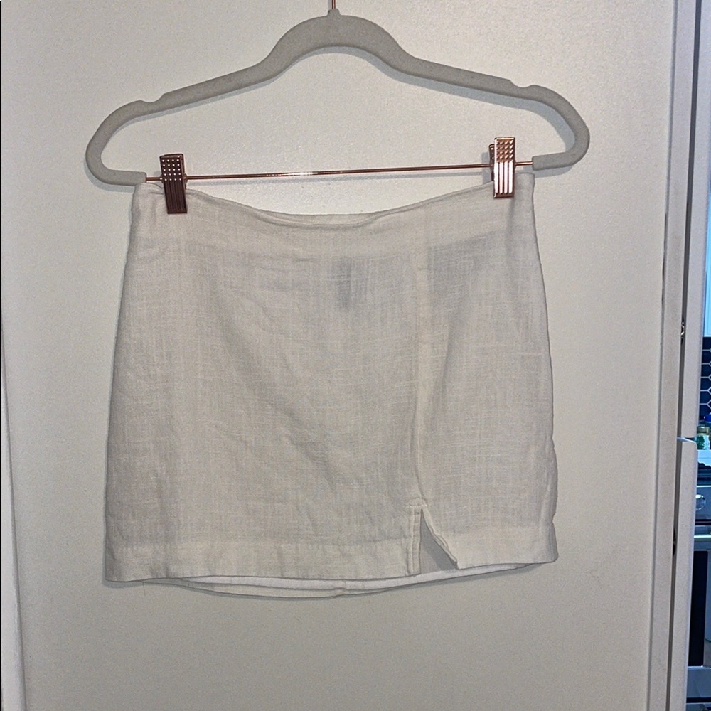 H&M White Mini Skirt